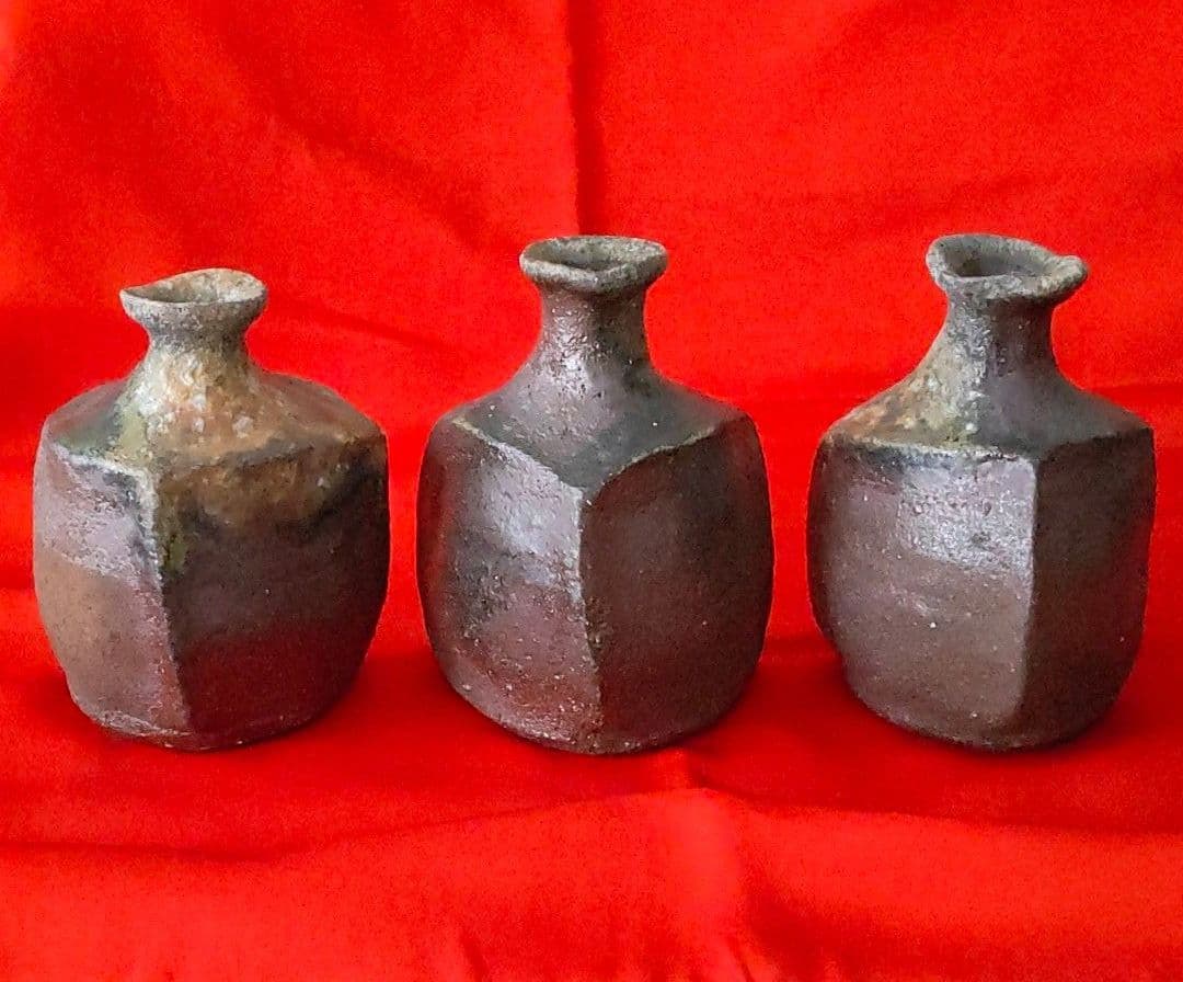 越前　組徳利　三客　西浦武