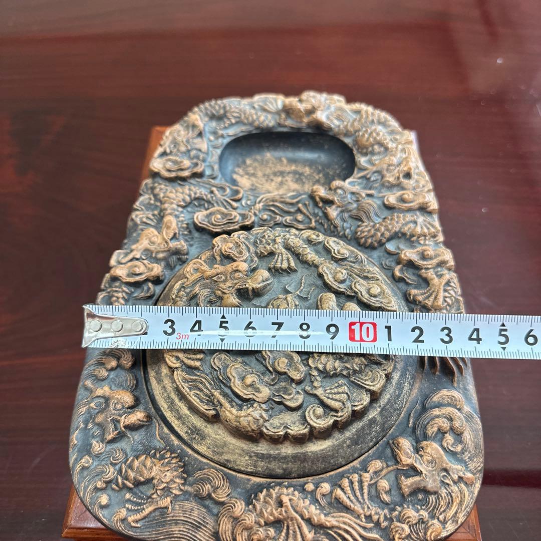 硯　骨董品　書道具　古硯　中国美術　古美術　龍紋
