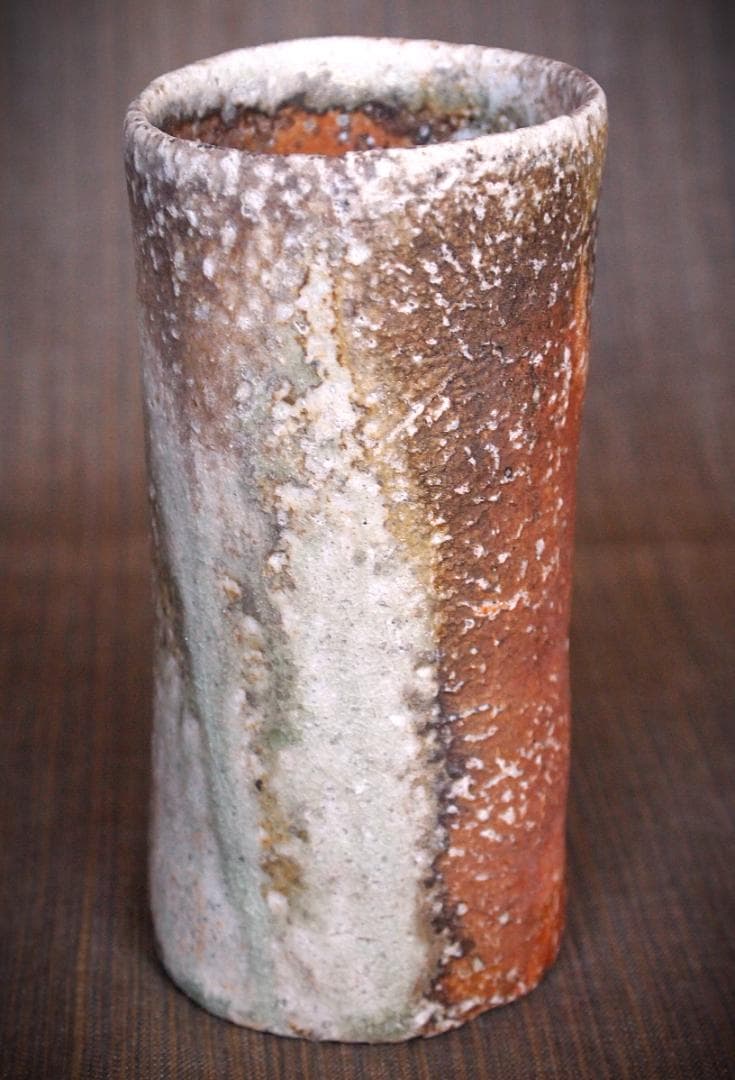 人気作家★デレックラーセン★窯変麦酒器★穴窯