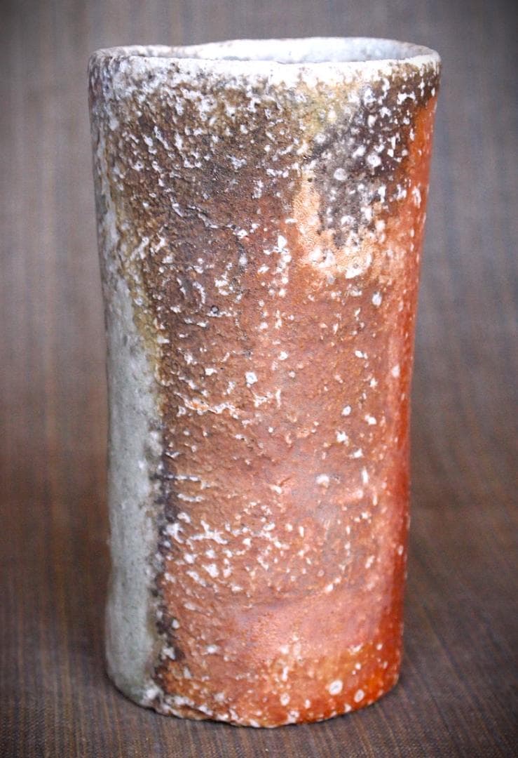 人気作家★デレックラーセン★窯変麦酒器★穴窯