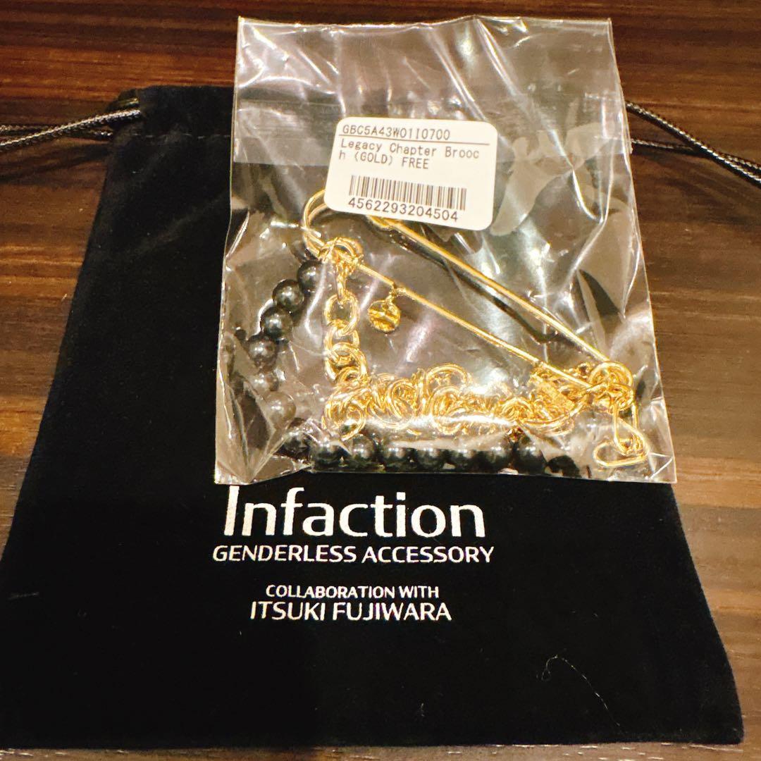 藤原樹 Infaction ブローチ ゴールド