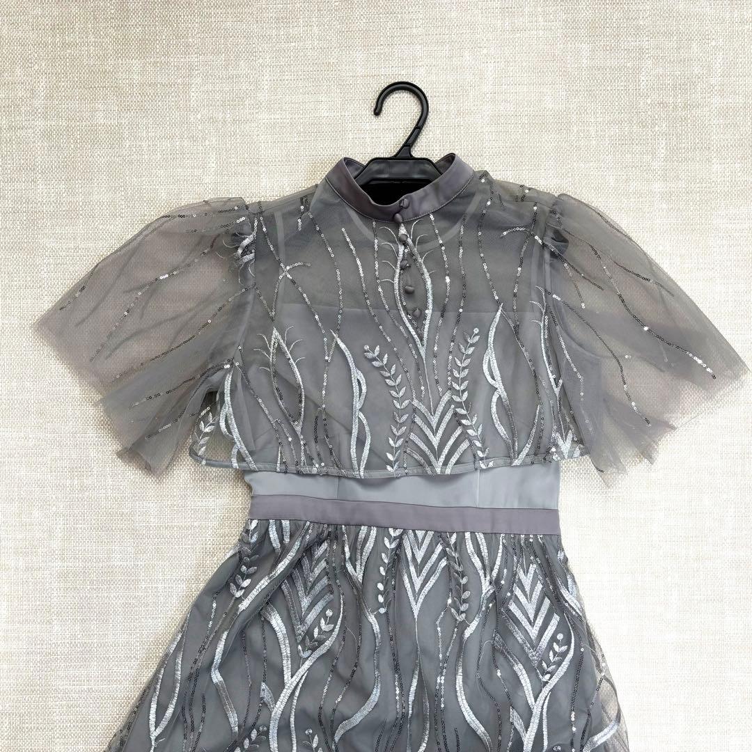 ボレロチュールレース刺繍セットアップワンピース