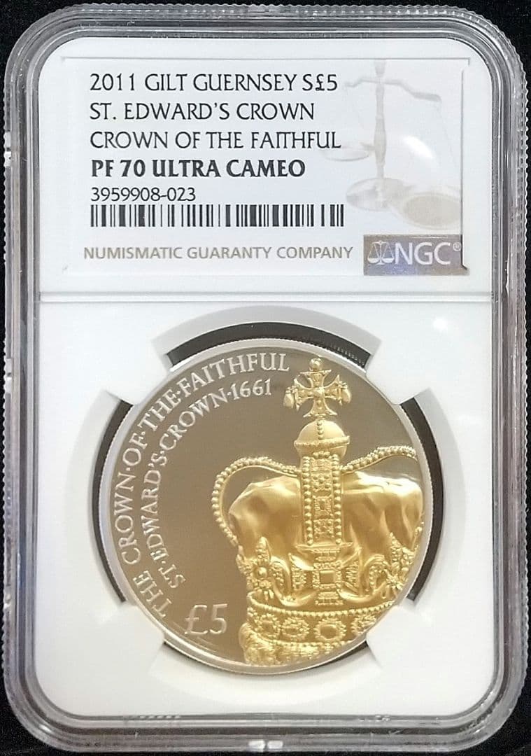 2011年 クラウンジュエル 5ポンド プルーフ銀貨 NGC PF70 UCAM