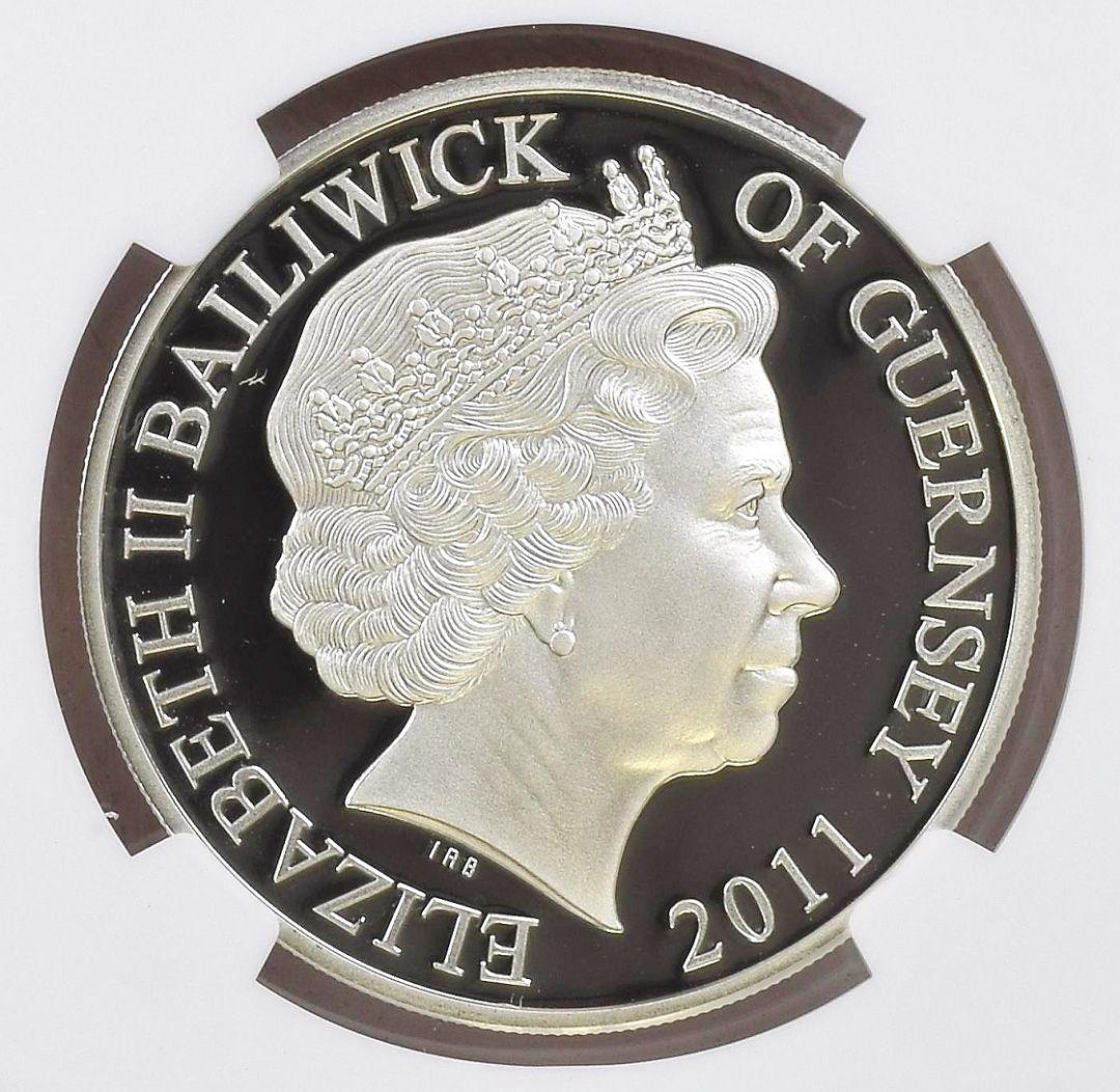 2011年 クラウンジュエル 5ポンド プルーフ銀貨 NGC PF70 UCAM