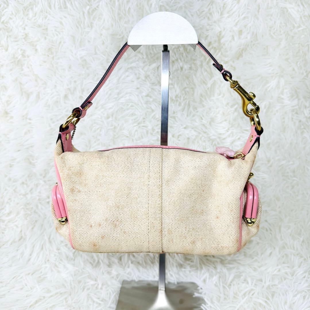 coach キャンバスタトゥー アクセサリーポーチ 花柄 ワンショルダーバッグ