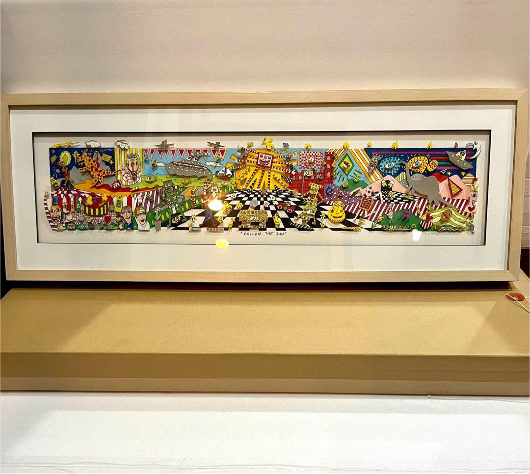★大型作品&極美品★ジェームスリジィ作 「Follow the Sun」