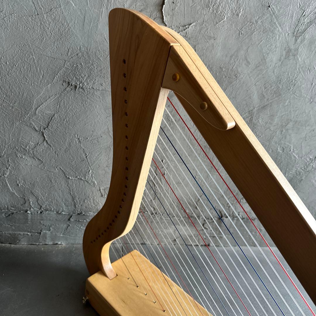削除前お値下げ❣️大きな木製ハープと収納バック