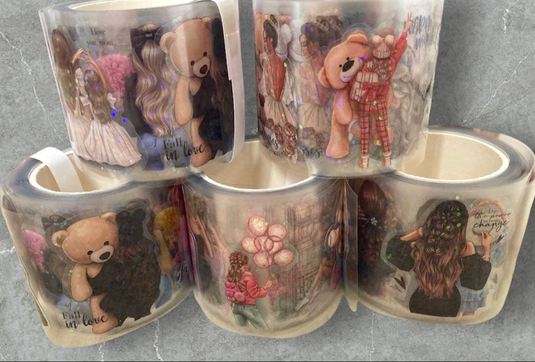 ciel様後ろ姿女の子ロールシール全セット25ロール