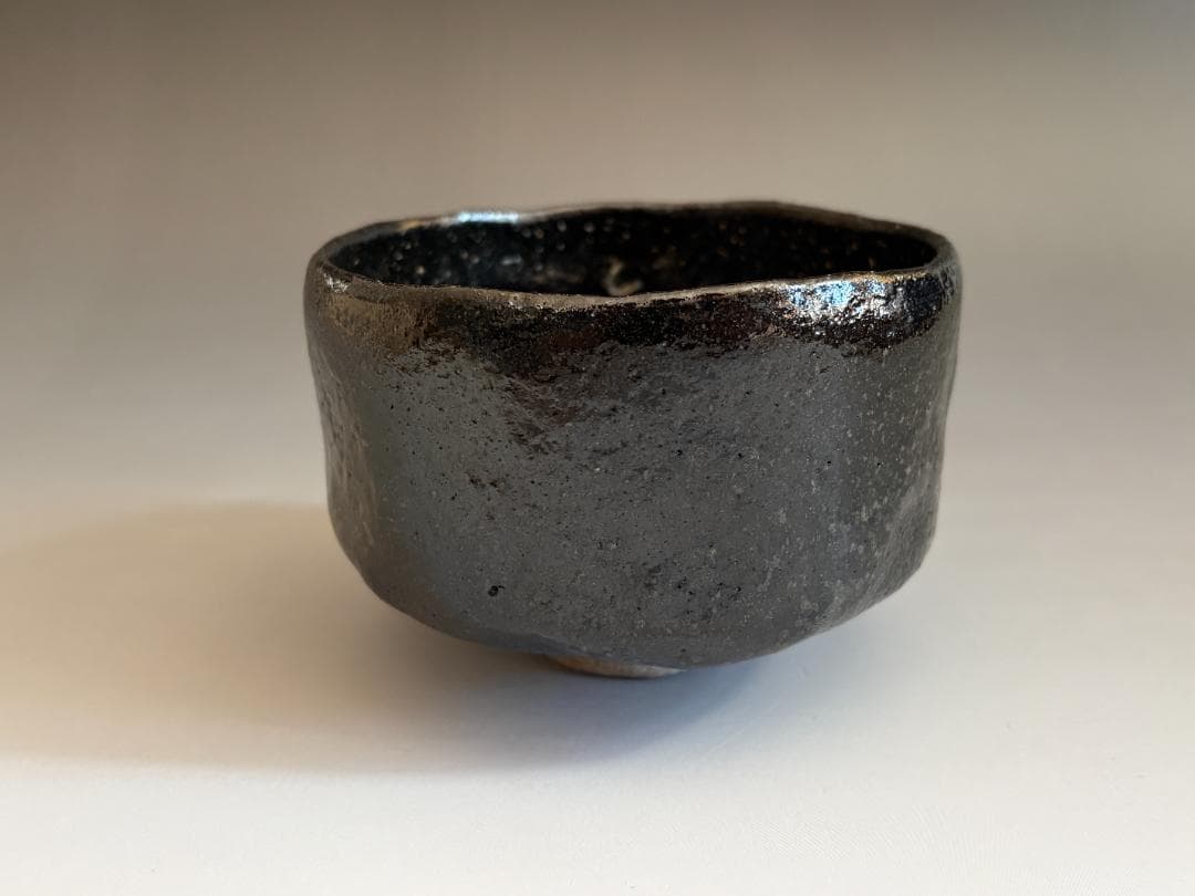 中村道年　黒楽茶碗　堀内宗完　兼中斎書付　銘「蓬莱」　茶道具　表千家