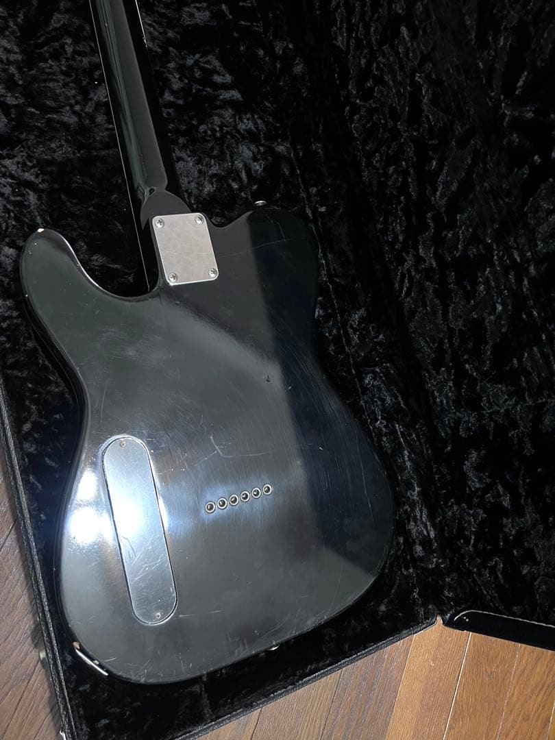 ハードケース付き ヴィンテージ TOMSON テレキャスター エレキギター 黒