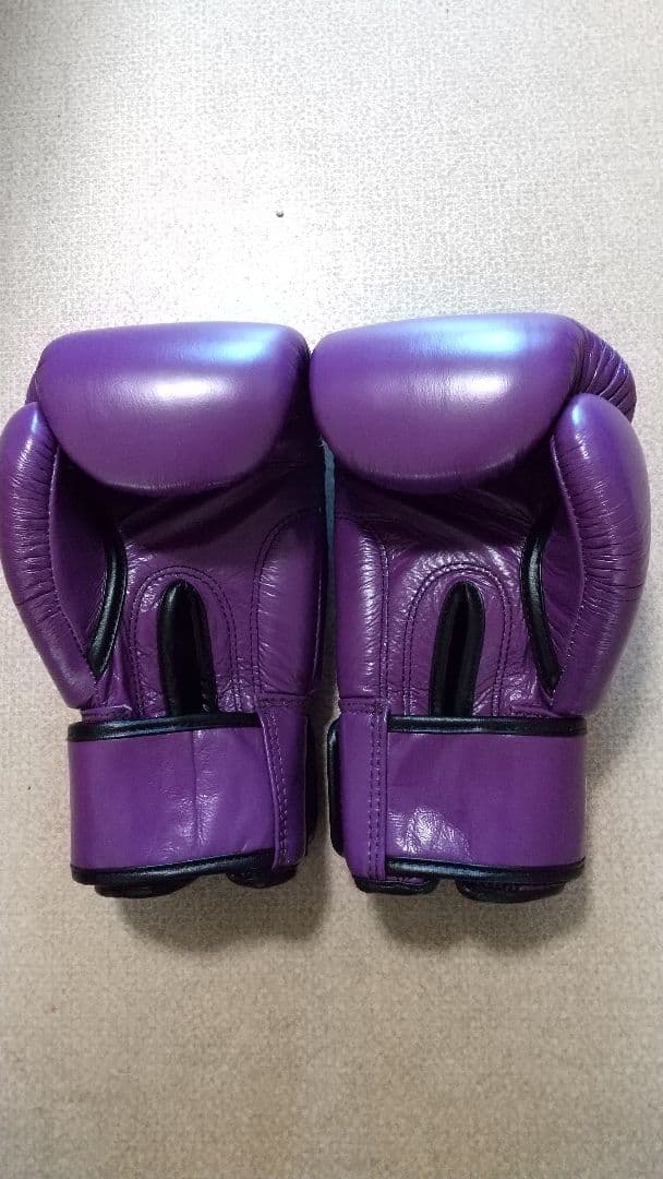 本革製WINDYボクシンググローブ 10oz 紫 キックボクシング