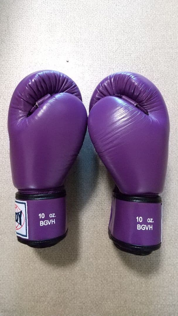 本革製WINDYボクシンググローブ 10oz 紫 キックボクシング