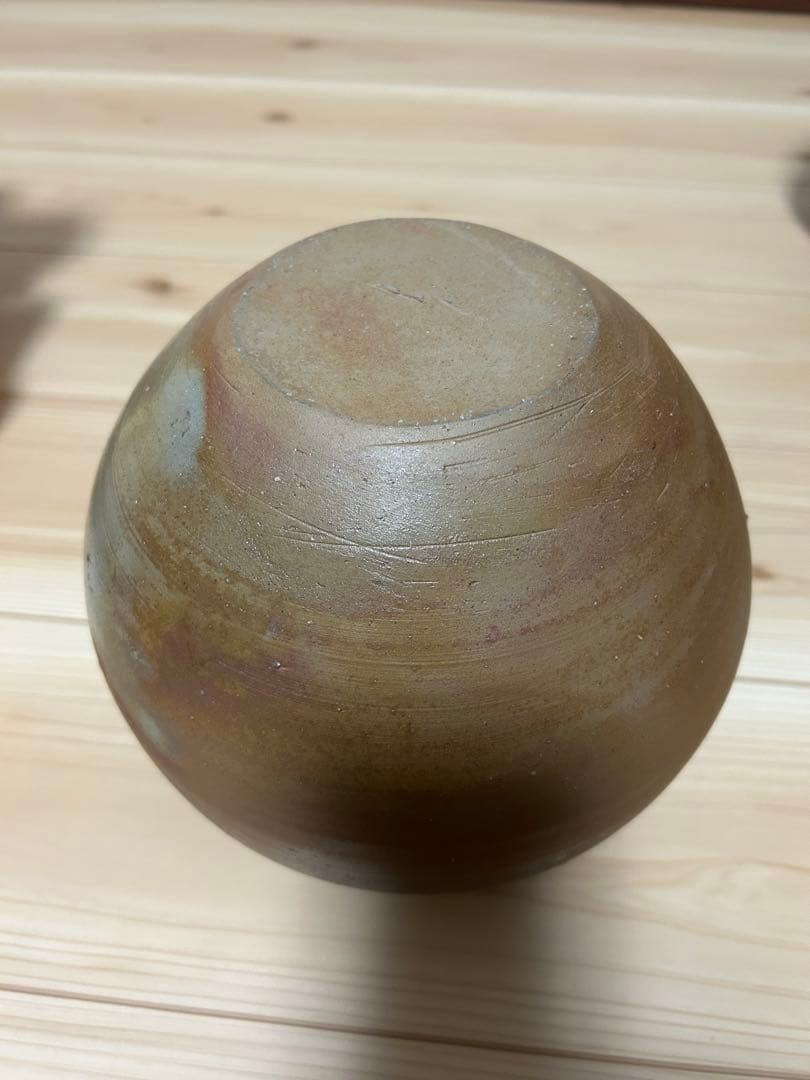 岡山県重要無形文化財【伊勢崎満】造　備前壺　共箱