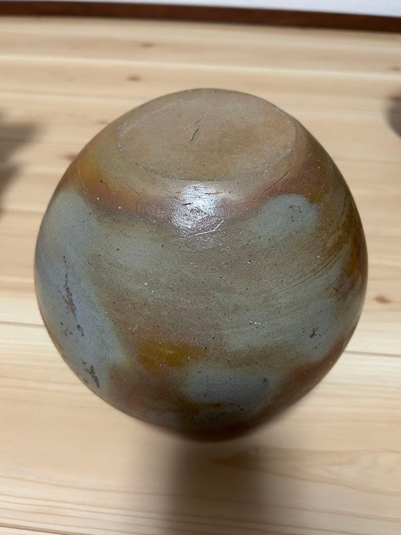 岡山県重要無形文化財【伊勢崎満】造　備前壺　共箱