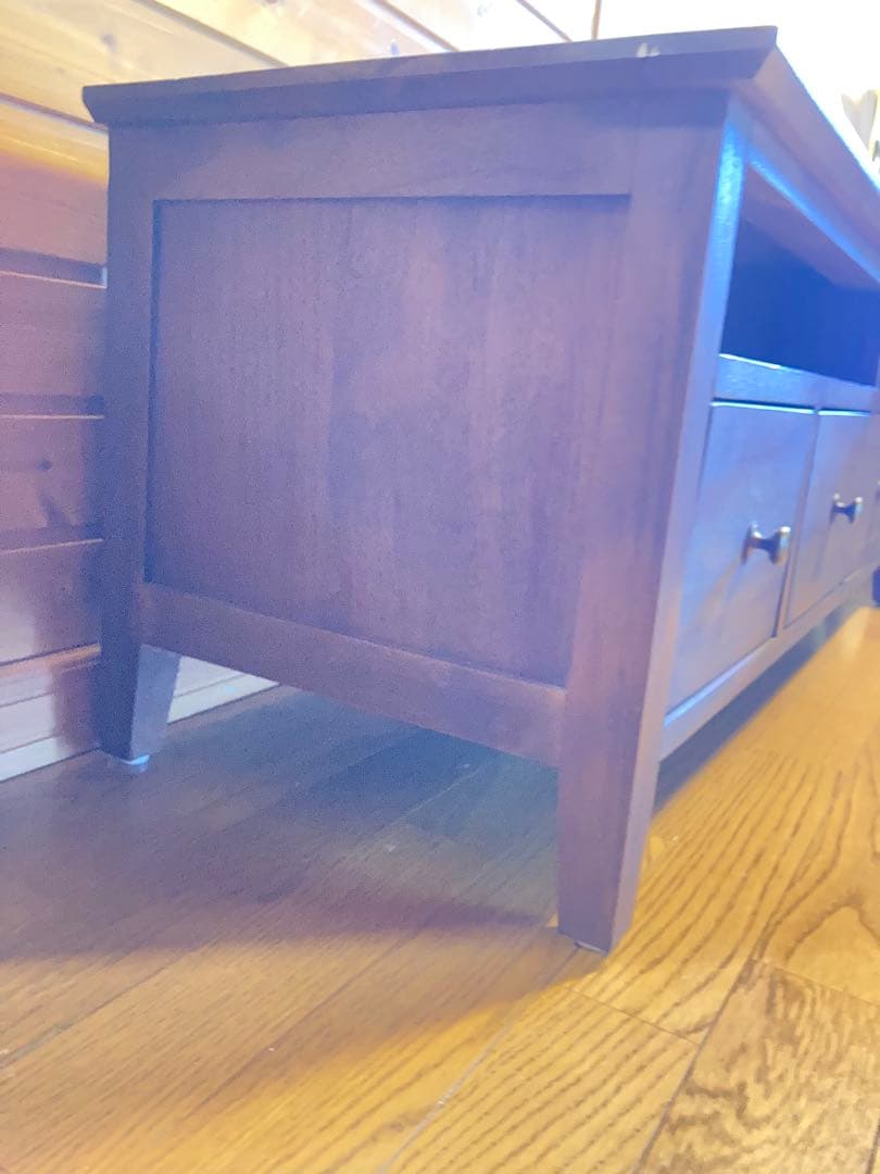 ダークブラウン 木製 テレビ台 引き出し