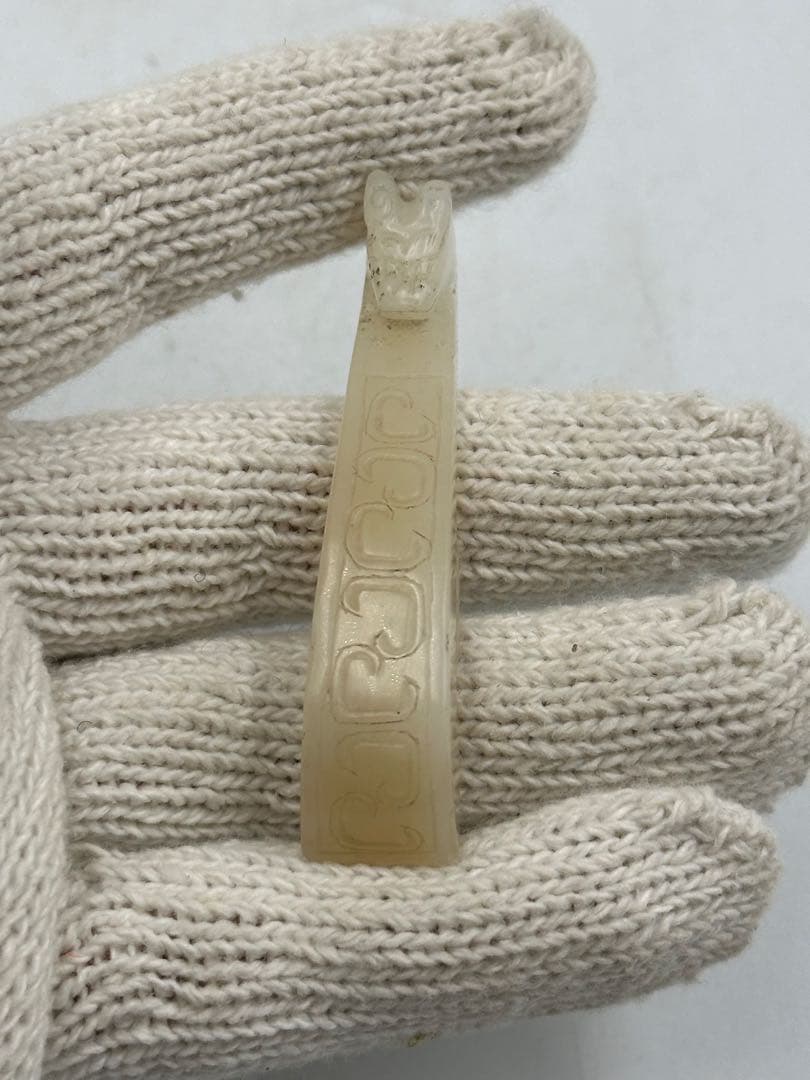 砡雕刻 根付 白玉 和田玉 中国古美術 アクセサリー 重さ約 16g