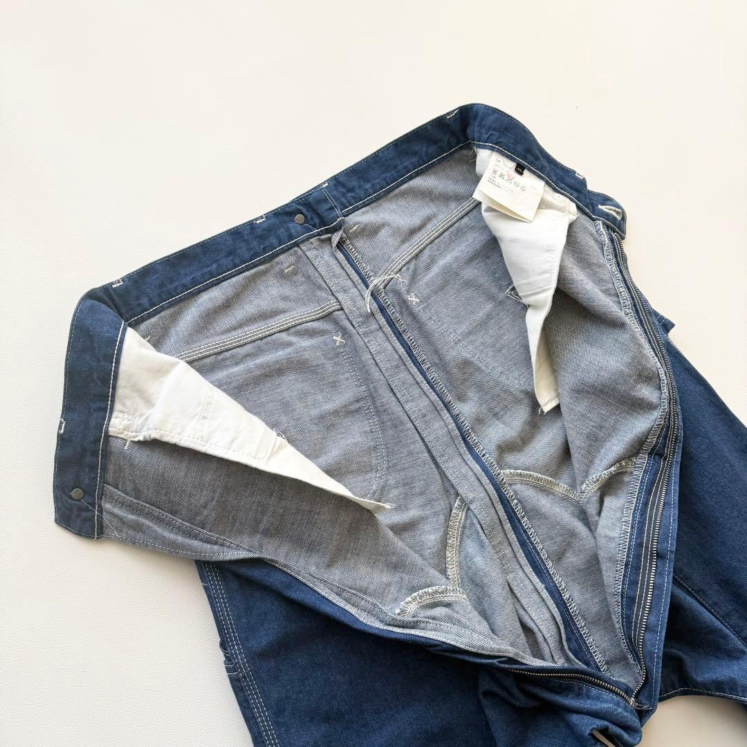 希少 【コムデギャルソン】前後ジップ デニム サルエルパンツ インディゴ M