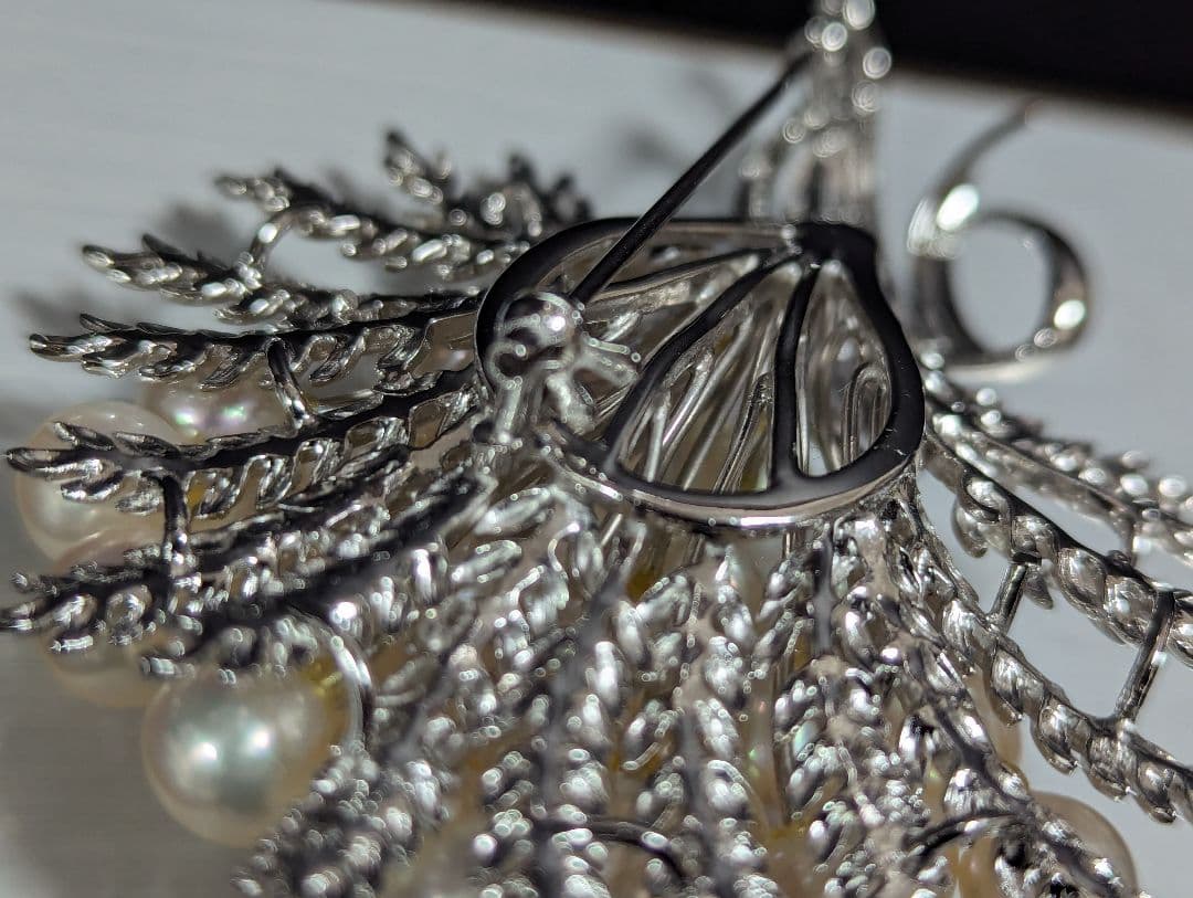 本真珠　ブローチ　SILVER