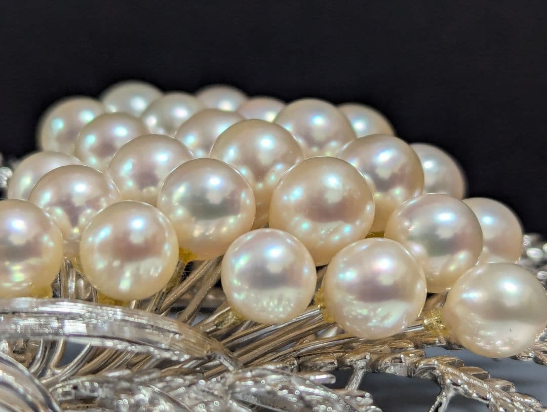 本真珠　ブローチ　SILVER