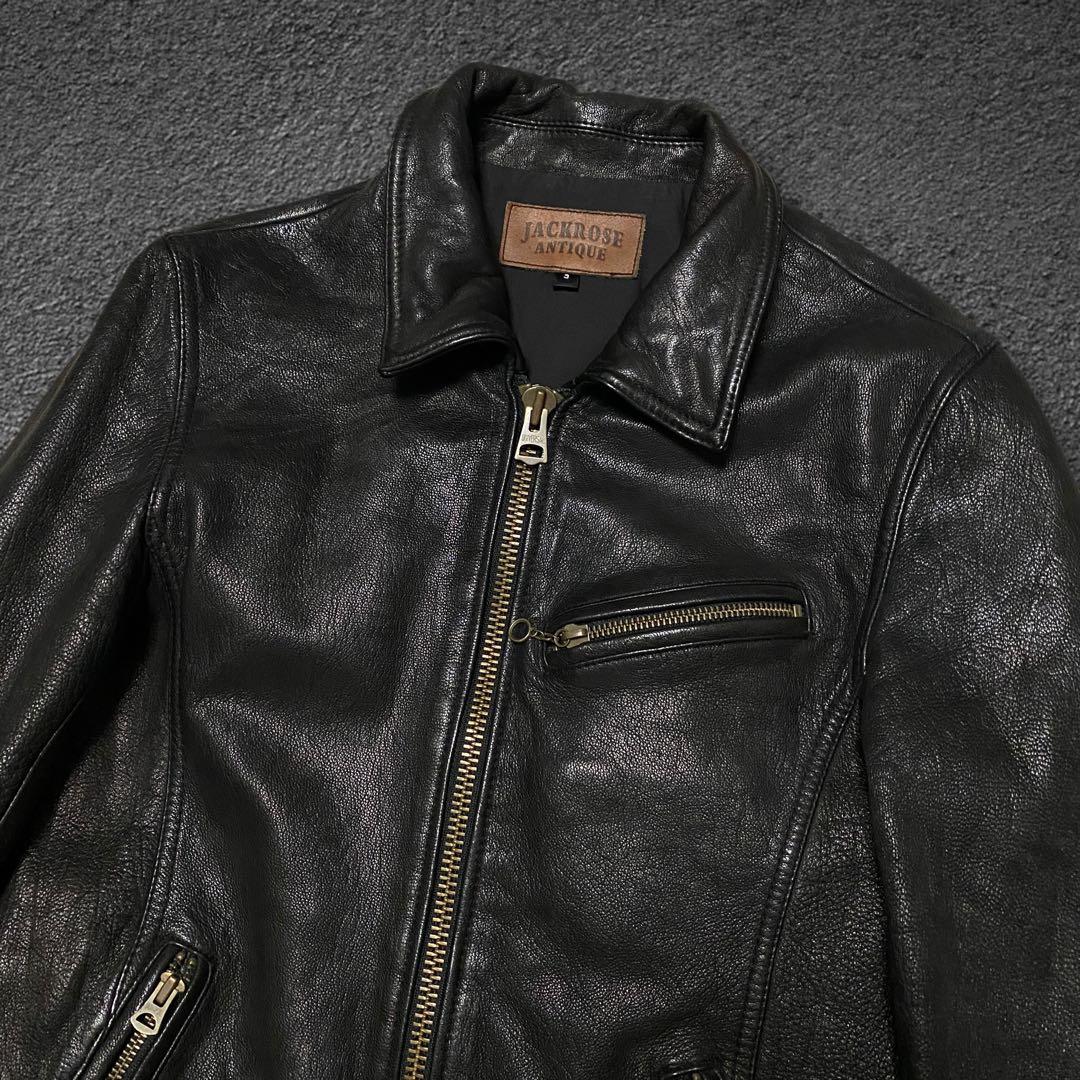 ジャケット・アウター JACKROSE goat leather biker jacket