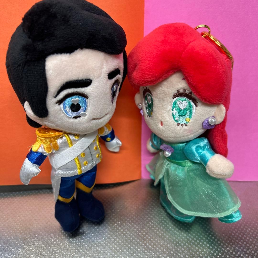 ディズニーストア　アリエル　エリック　ぬいぐるみ　キーチェーン　キーホルダー