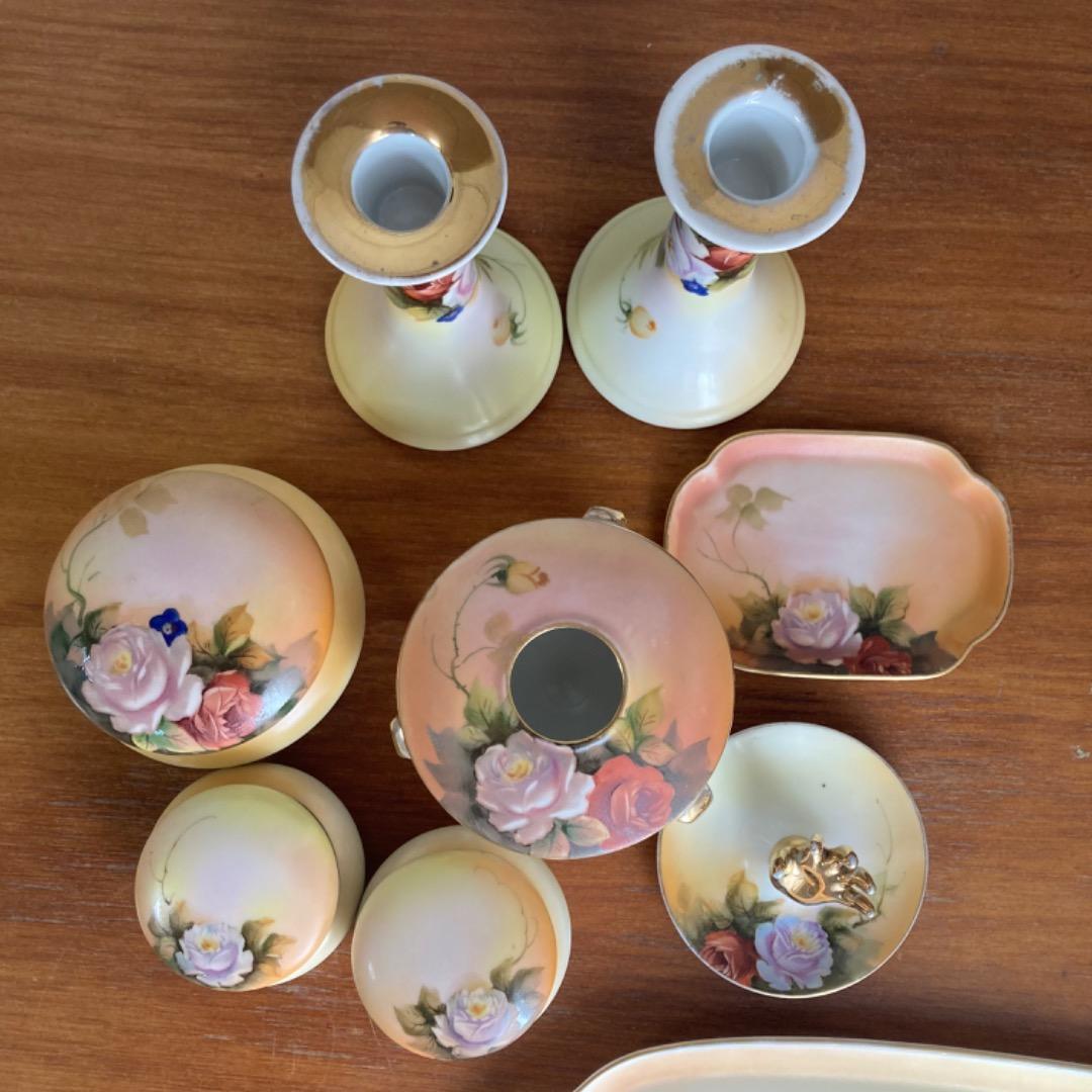 アールヌーボー　手描き　オールドノリタケ イギリス　ドレッサーセット