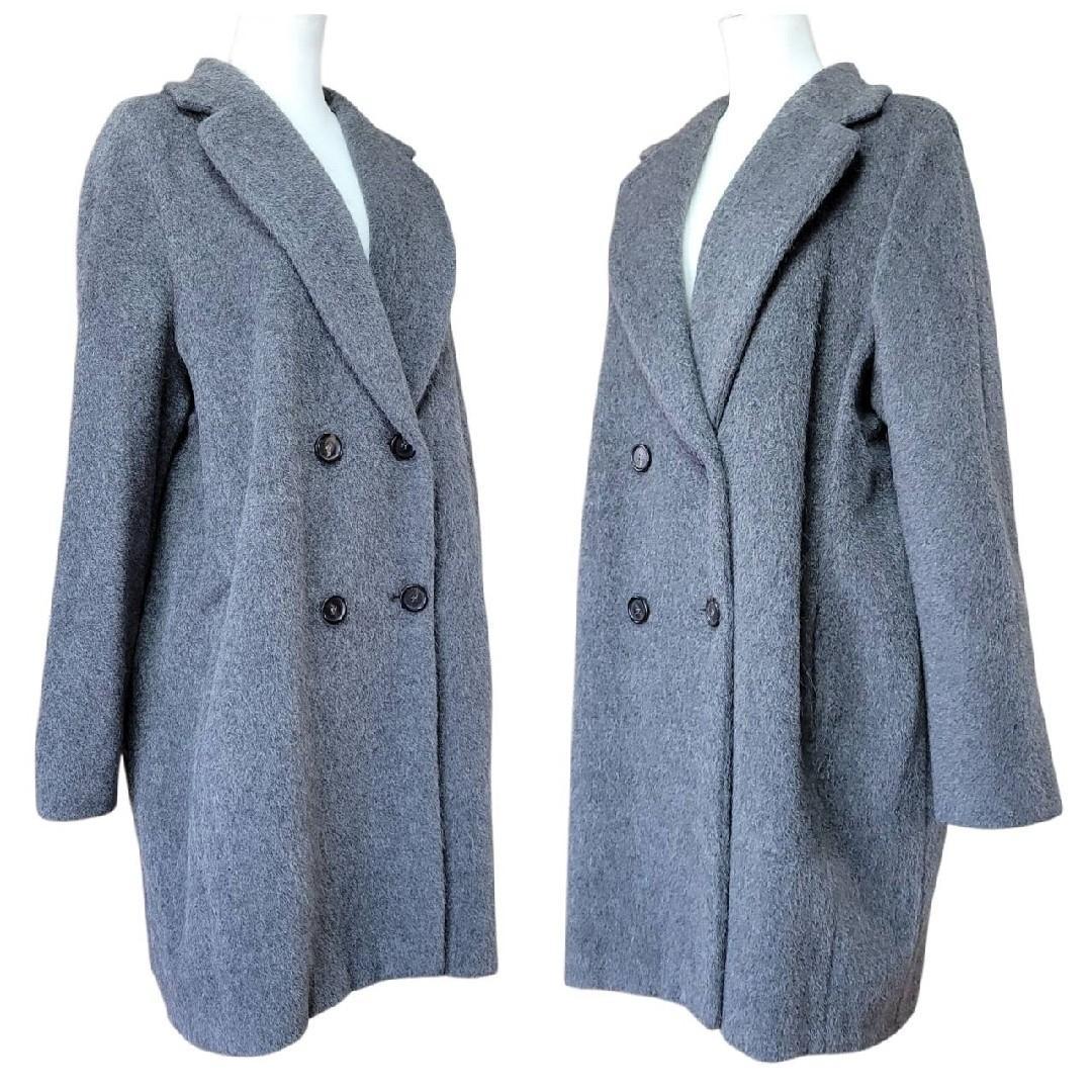 極美品　大きいサイズ46 マックスマーラ アルパカウール ダブルチェスターコート