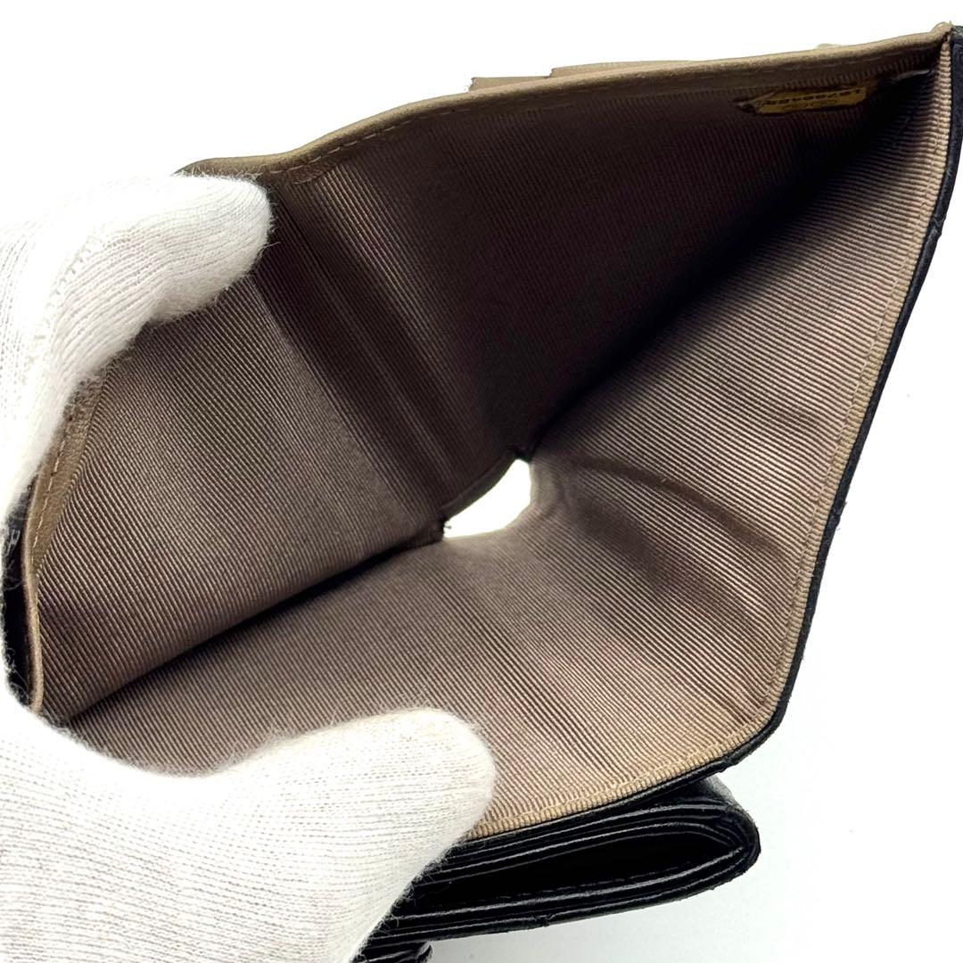 CHANEL シャネル マトラッセ ラムスキン 三つ折り財布 Wホック