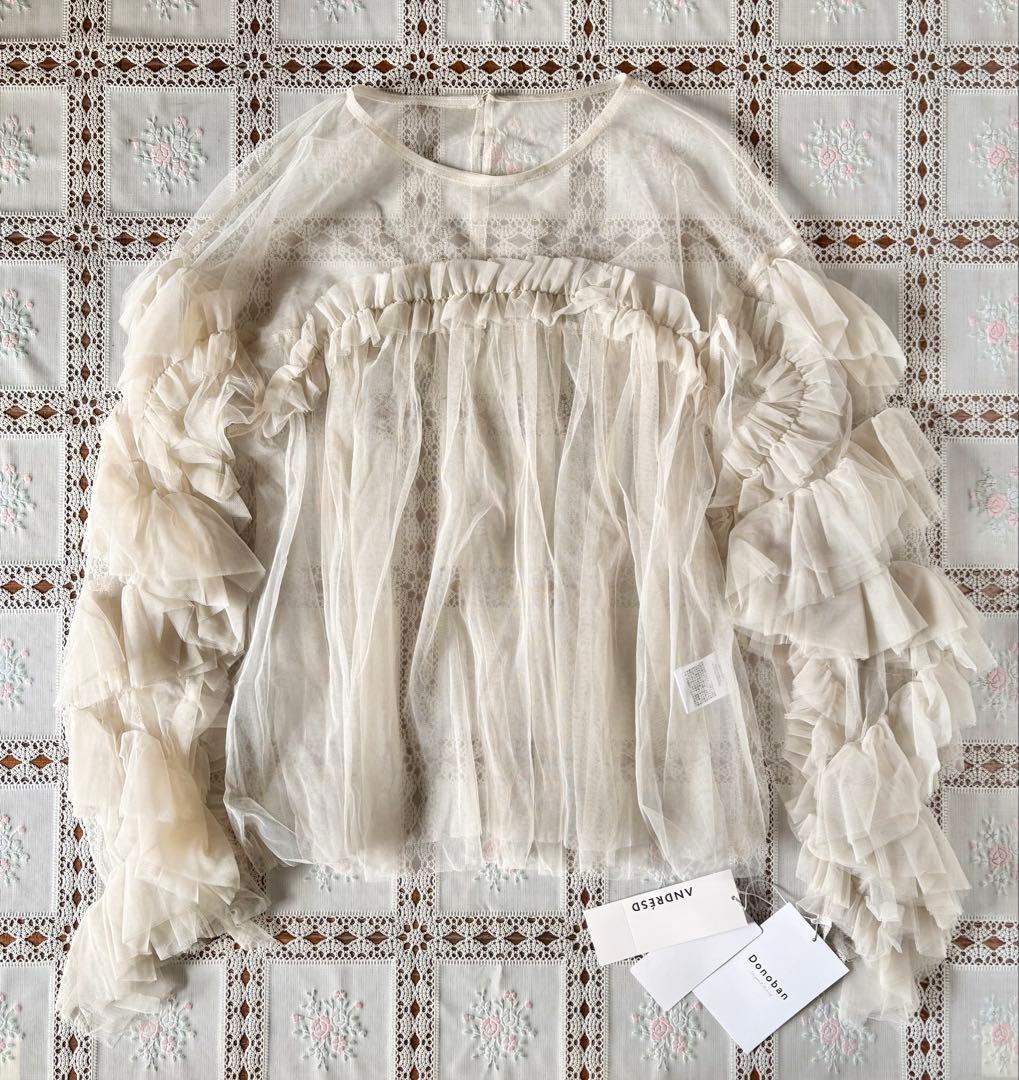 【新品】 ANDRESD デコラティブチュールトップス オケージョンドレス