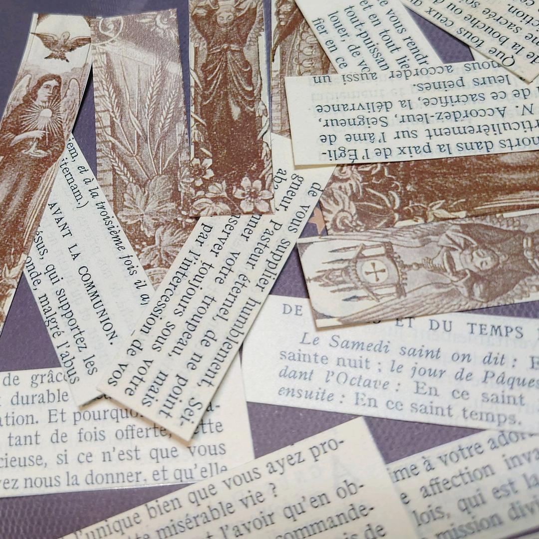 ハンドメイドシール★聖書  セピアカラー