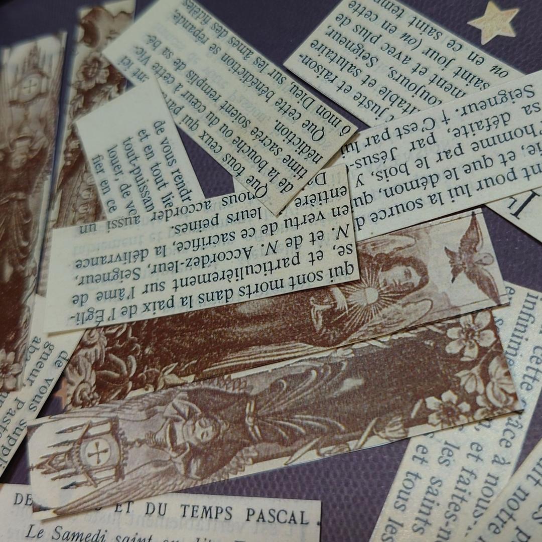 ハンドメイドシール★聖書  セピアカラー