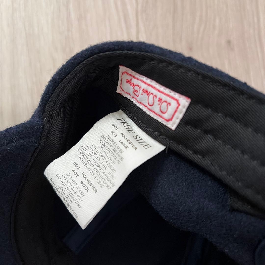 未使用品　DIE DREI BERGE ウールキャップ　ネイビー