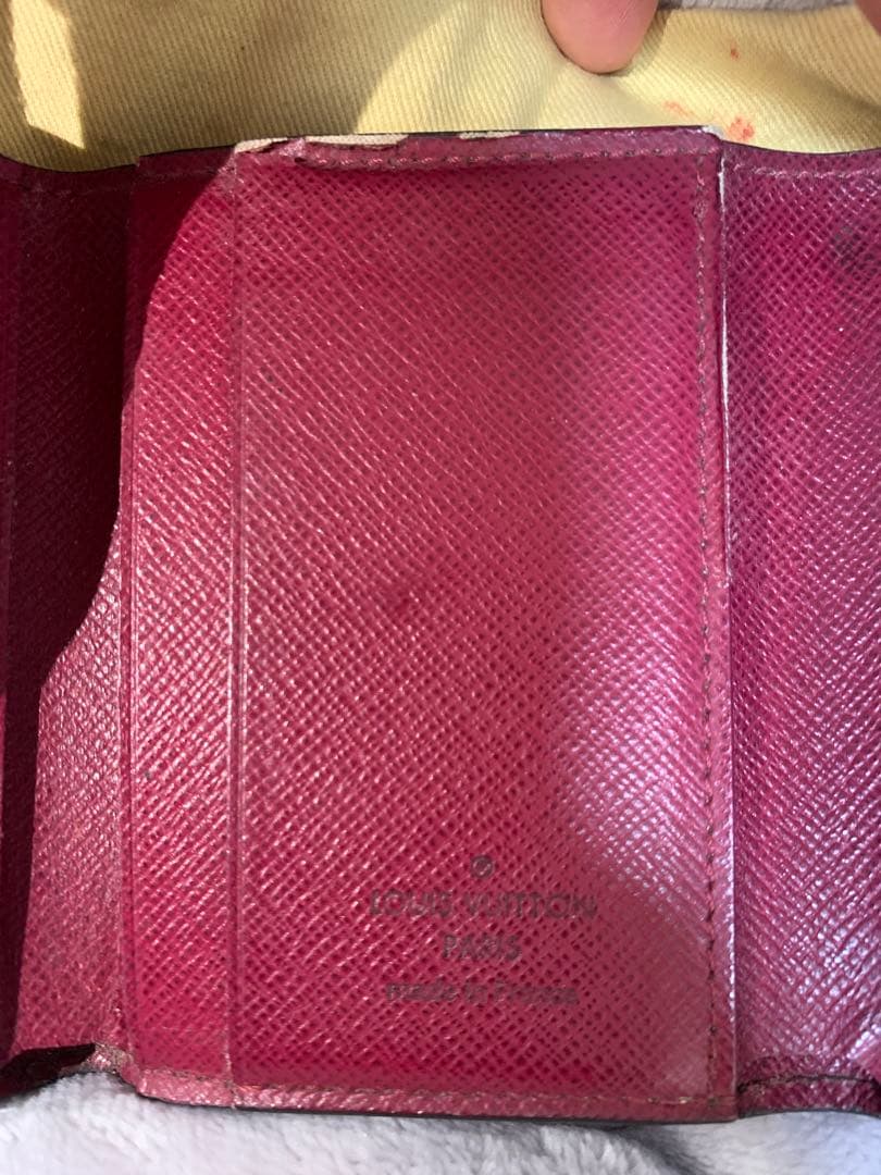 LOUIS VUITTON 三つ折り財布 ブラウン/レッド