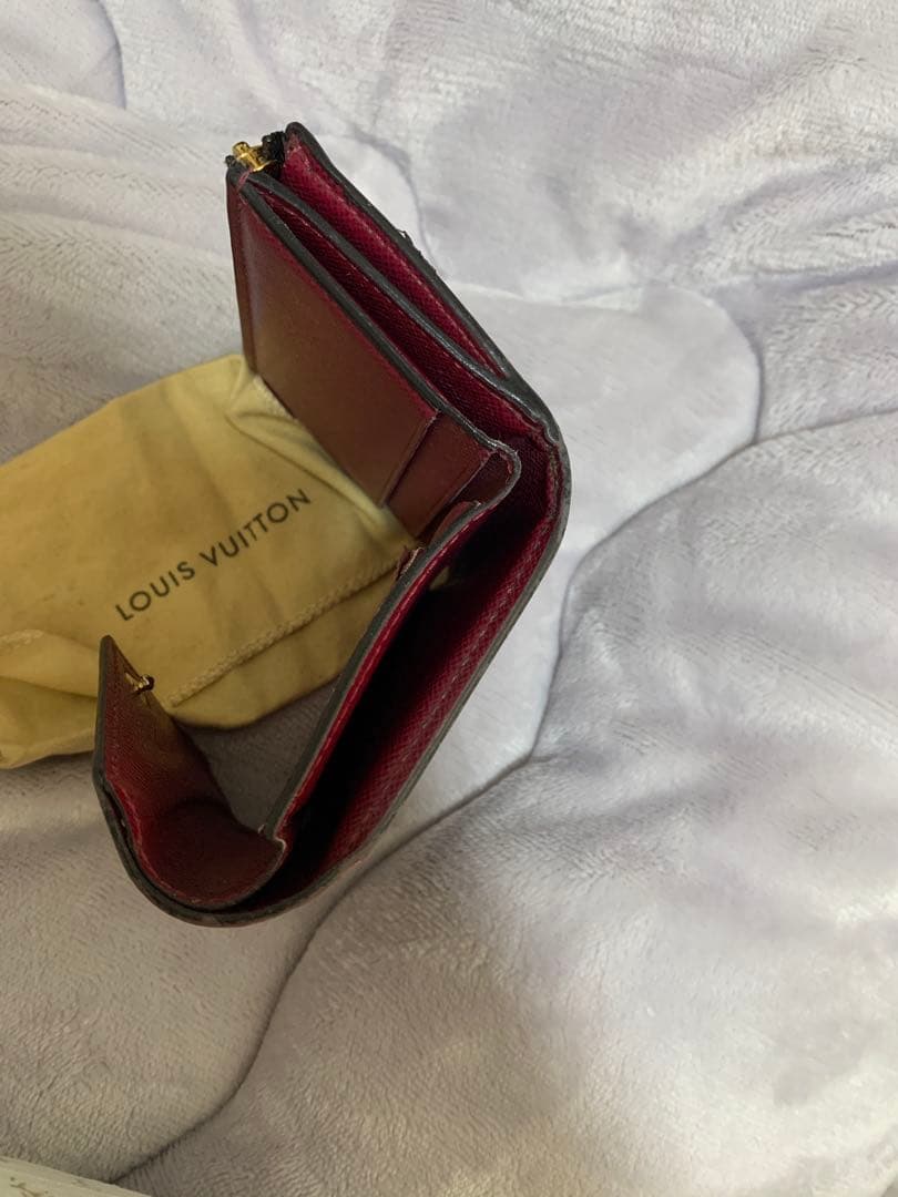 LOUIS VUITTON 三つ折り財布 ブラウン/レッド
