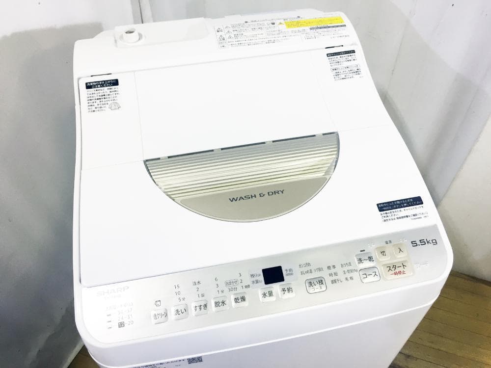 ★極上超美品★SHARP 5.5㎏ 洗濯乾燥機【ES-TX5B-N】G0OO