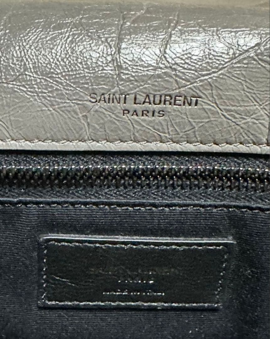 S*h様 サンローランニキ　ミディアム　スライドチェーンバッググレー