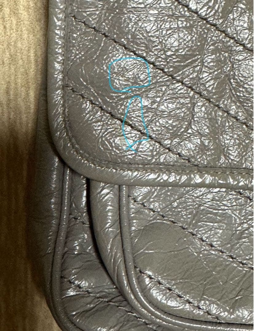 S*h様 サンローランニキ　ミディアム　スライドチェーンバッググレー