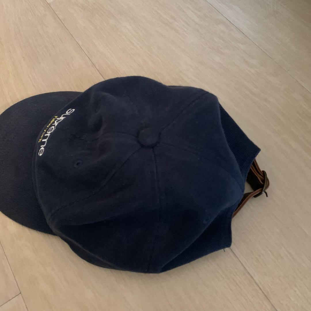 supreme classic logo キャップ　ネイビー