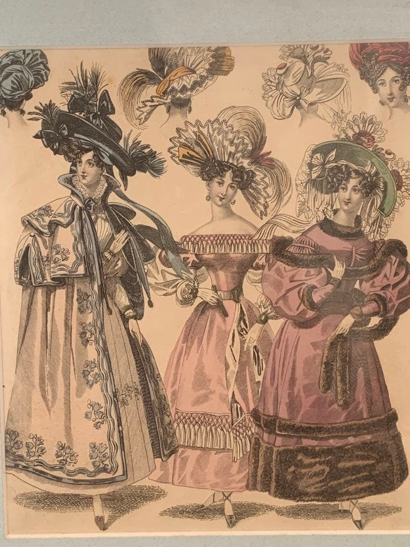 フランス　蚤の市　バンブー　額　ブロカント