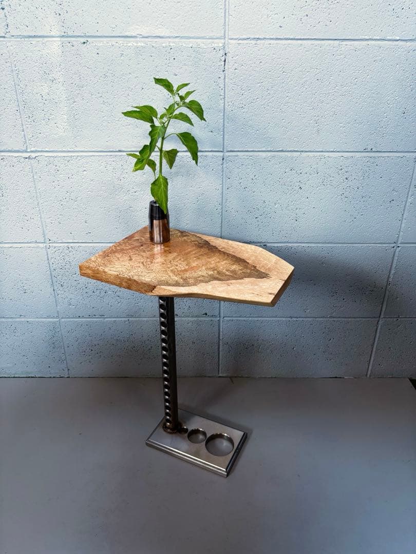 一枚板サイドテーブル、コーヒーテーブル、ナイトテーブル、観葉植物スタンド、盆栽