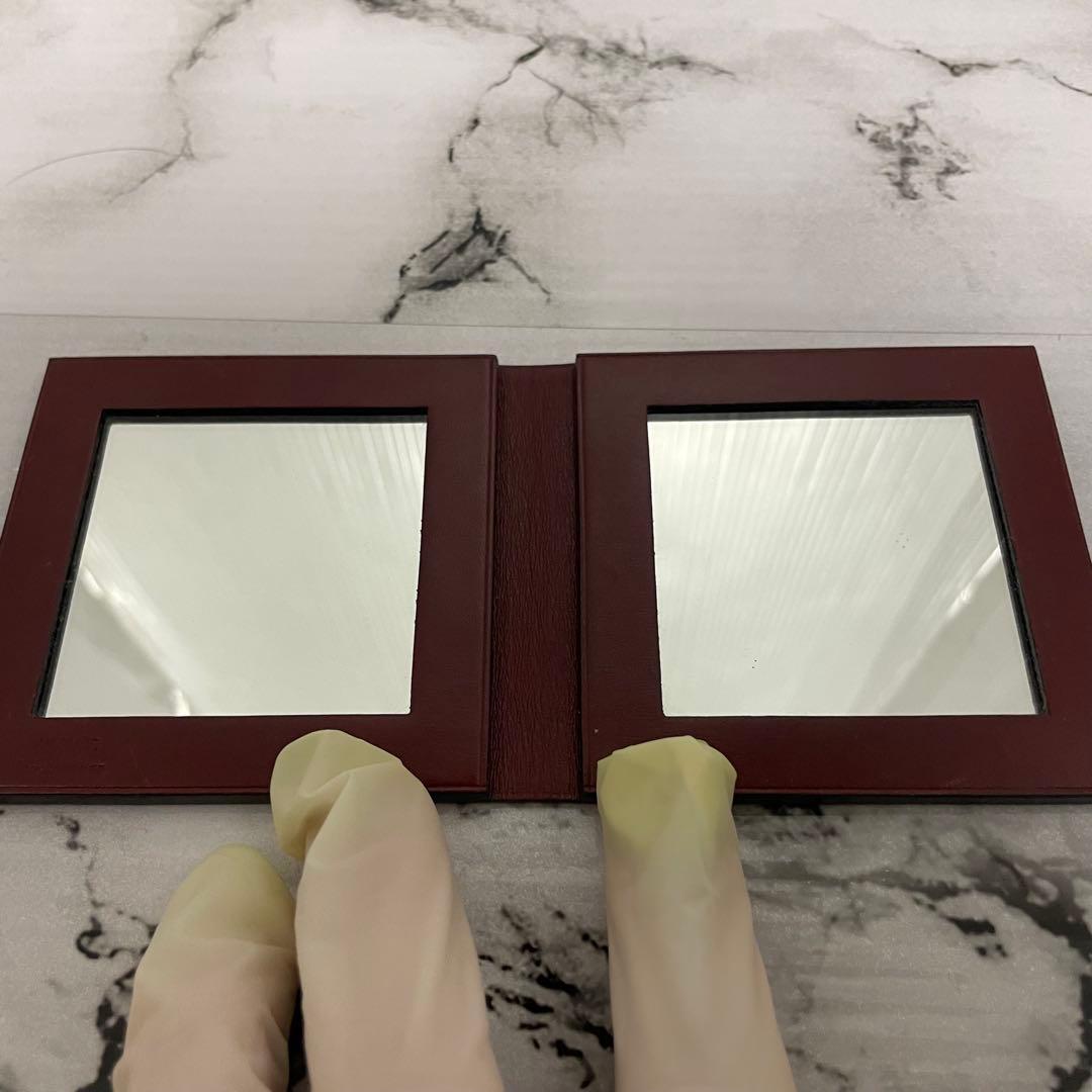 【あべっち様only】　HERMES エルメス　レザー　ミラー　手鏡　鏡