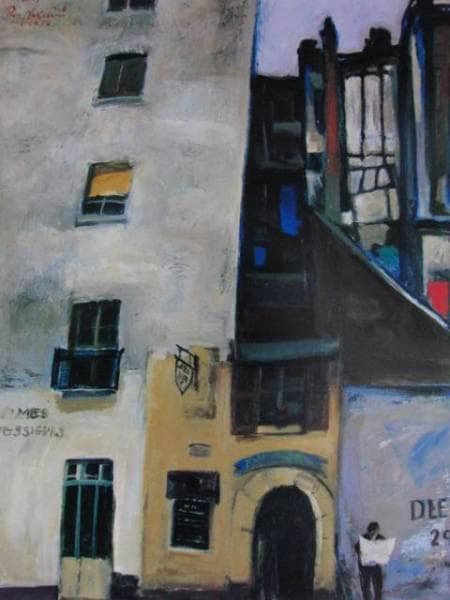 中谷龍一、パリ五区、希少画集画、新品額装付、状態良好