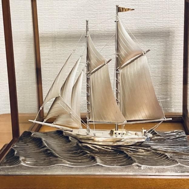 ヨット 置物 武比古 STERLING SILVER 985 刻印 銀製