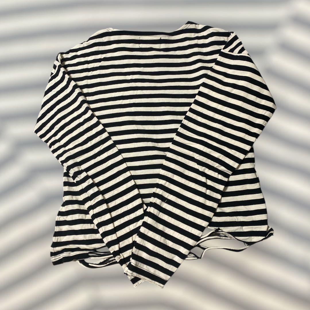 【GRANCY】総柄ラインストーングラフィックロンT ボーダー Mサイズ