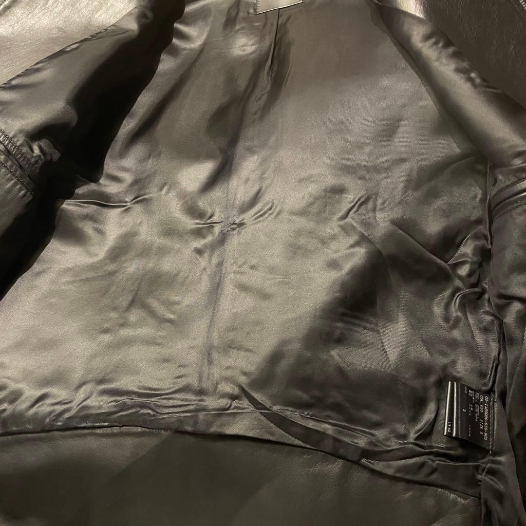 21AW theory シングルライダースジャケット S ブラック