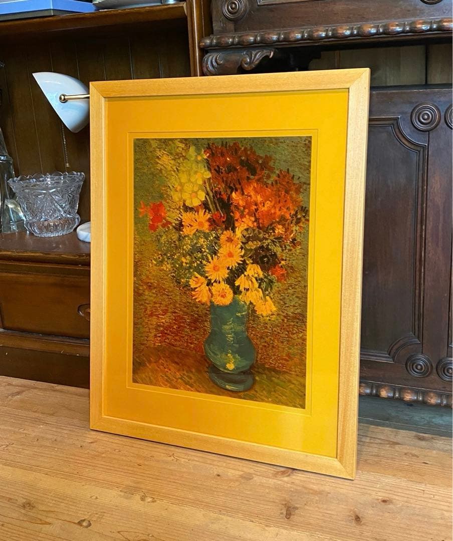 ゴッホ ヒナギク アネモネ 額縁 インテリア アンティーク