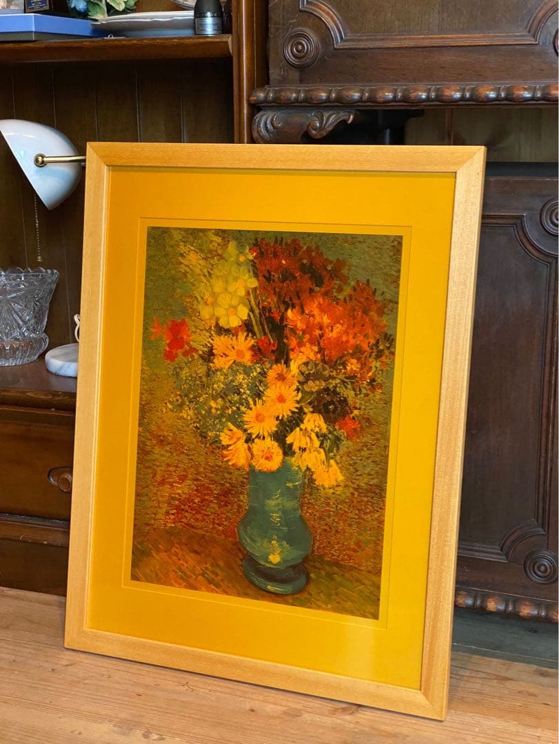 ゴッホ ヒナギク アネモネ 額縁 インテリア アンティーク