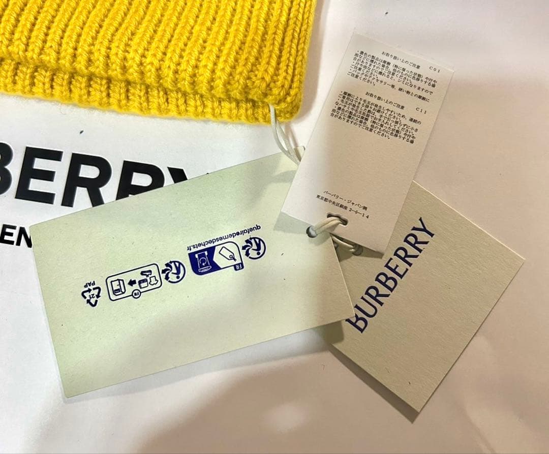 値下げ中！【新品未使用・タグ付き】BURBERRY ニット帽　レディース　メンズ