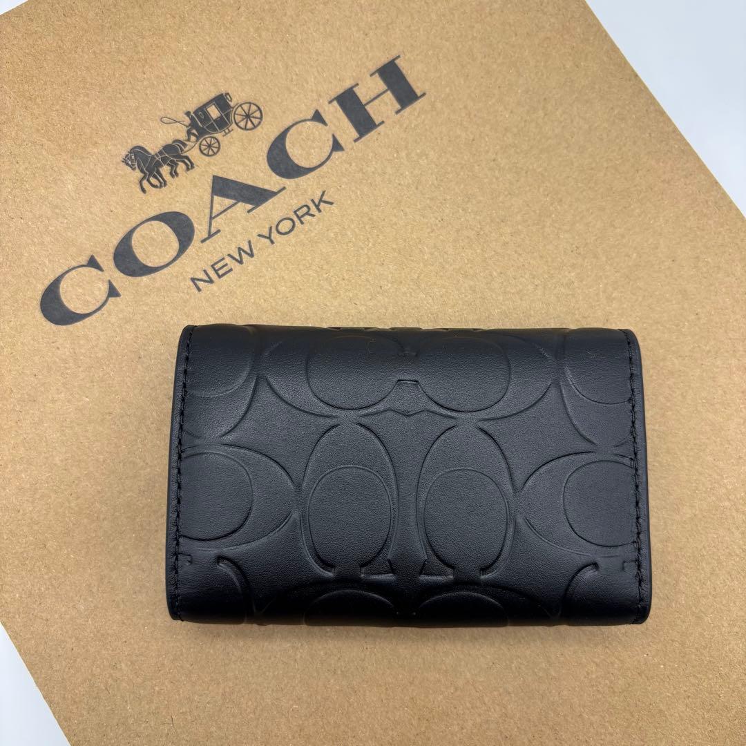 【COACH☆新品】ファイブ リング キー ケース☆シグネチャー レザー