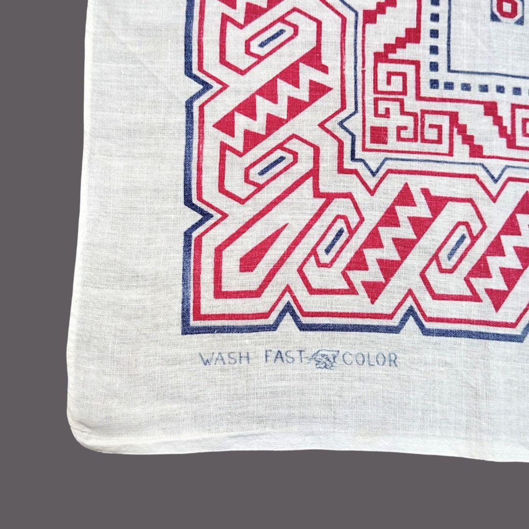 50s ヴィンテージバンダナ タイガー 虎 レアカラー USA製 VINTAGE